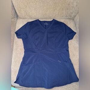 Cherokee infinity Navy Blue V-Neck Scrub Top